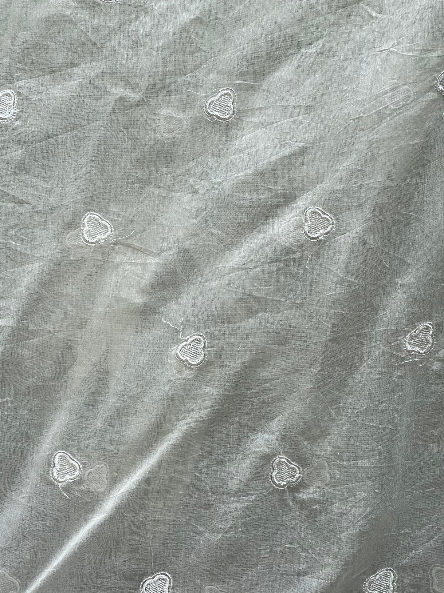 Applique Embroidered 40 gm Banarasi Chanderi Fabric