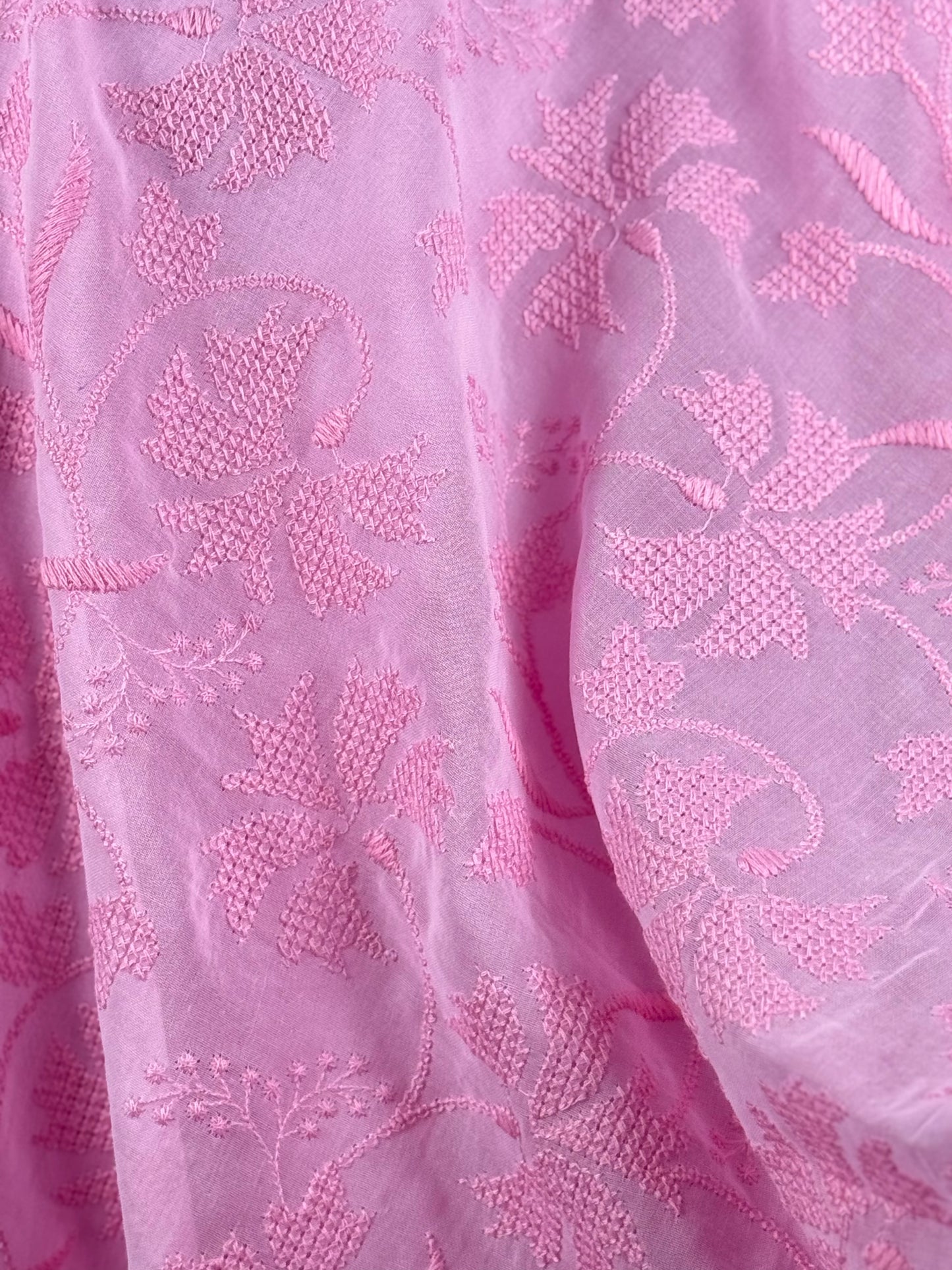 Embroidered Voile Cotton Fabric