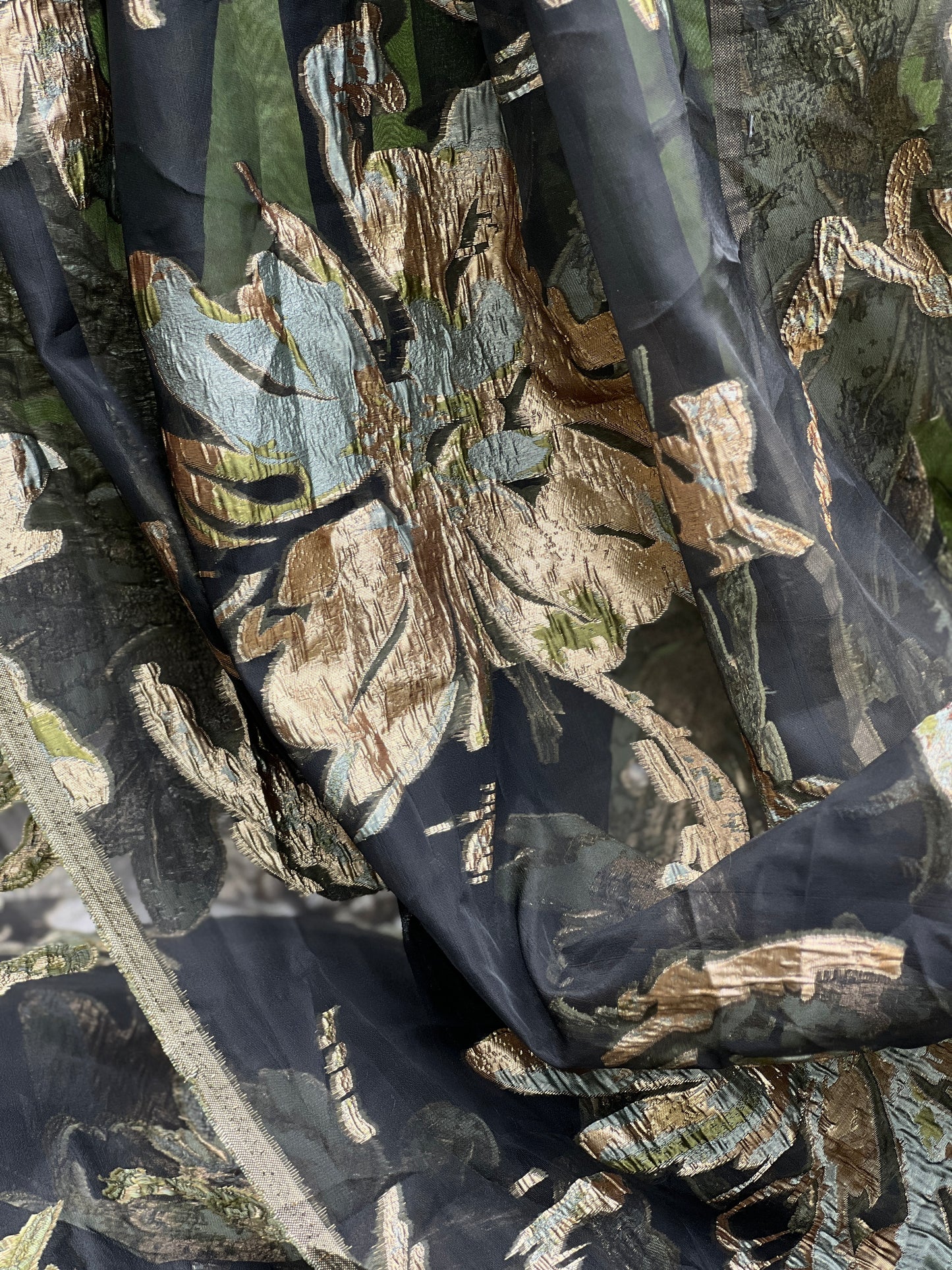 Imported Jacquard Organza Fabric