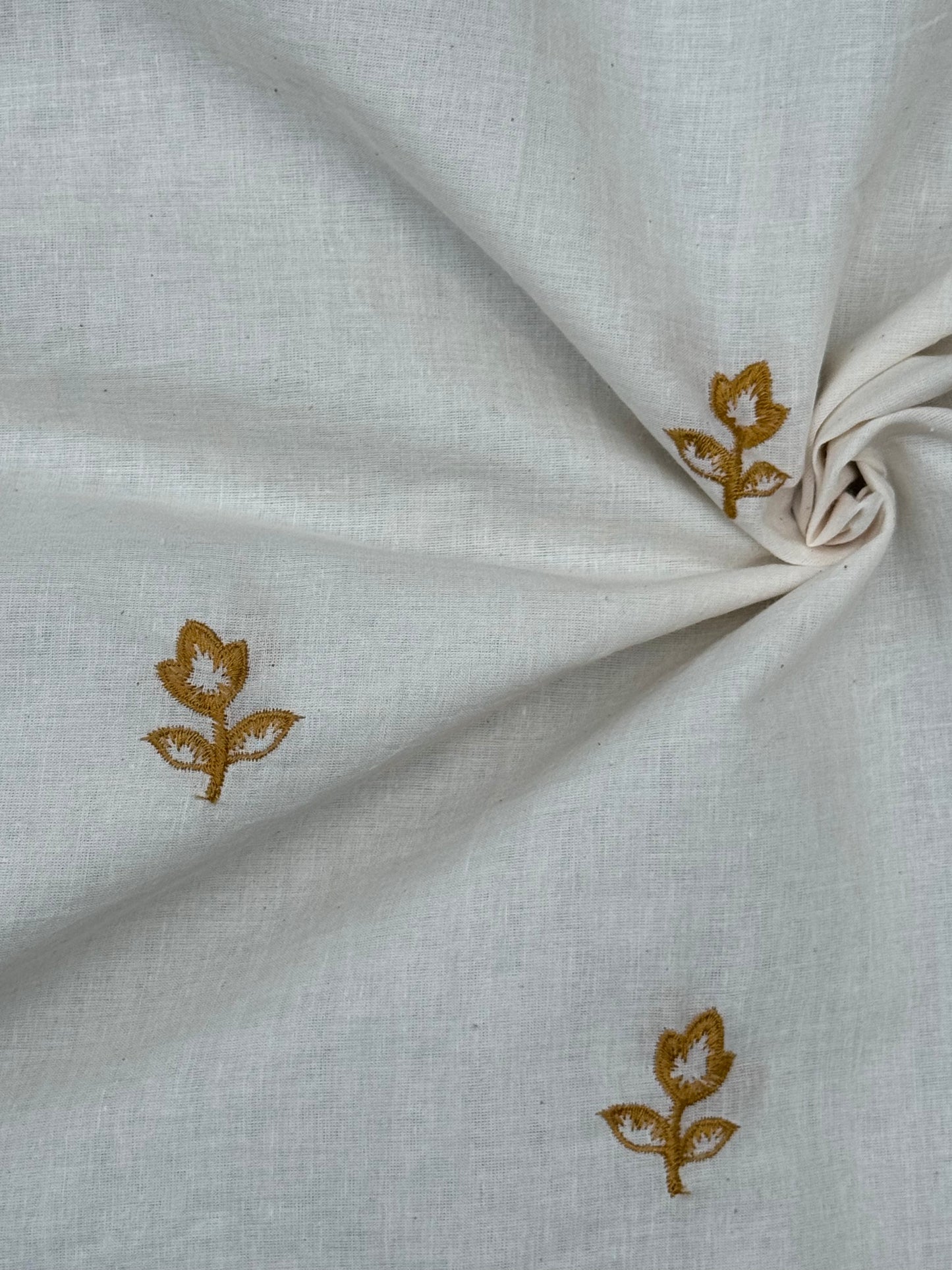 Embroidered Kora Cotton Fabric