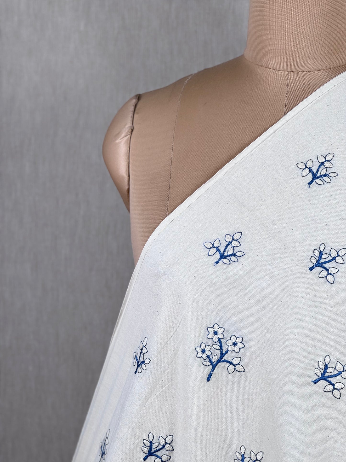 Embroidered Kora Cotton Fabric