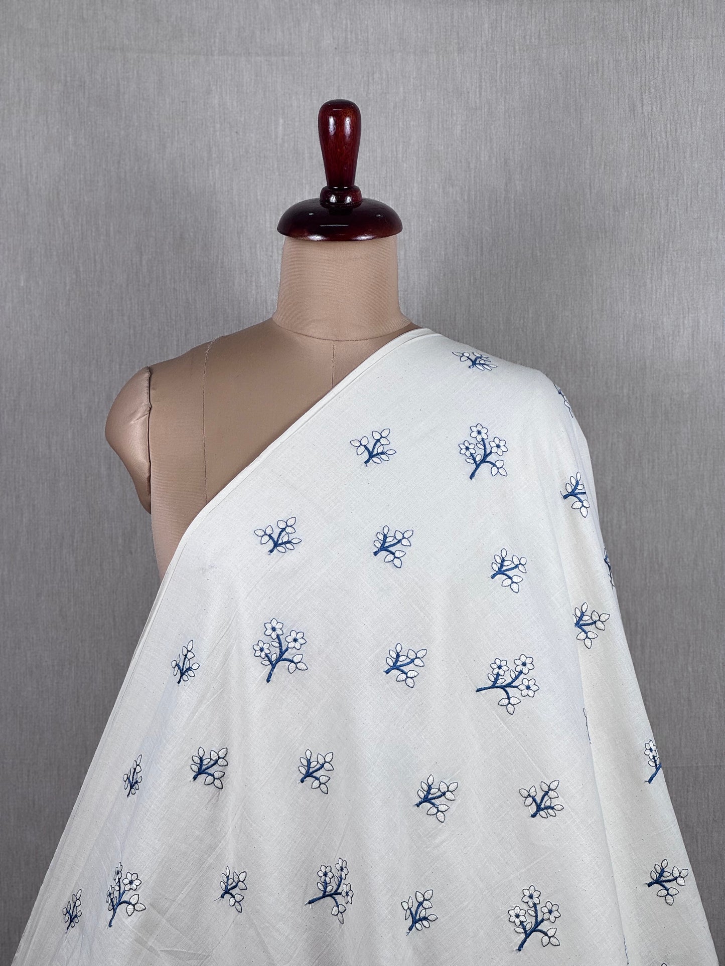 Embroidered Kora Cotton Fabric