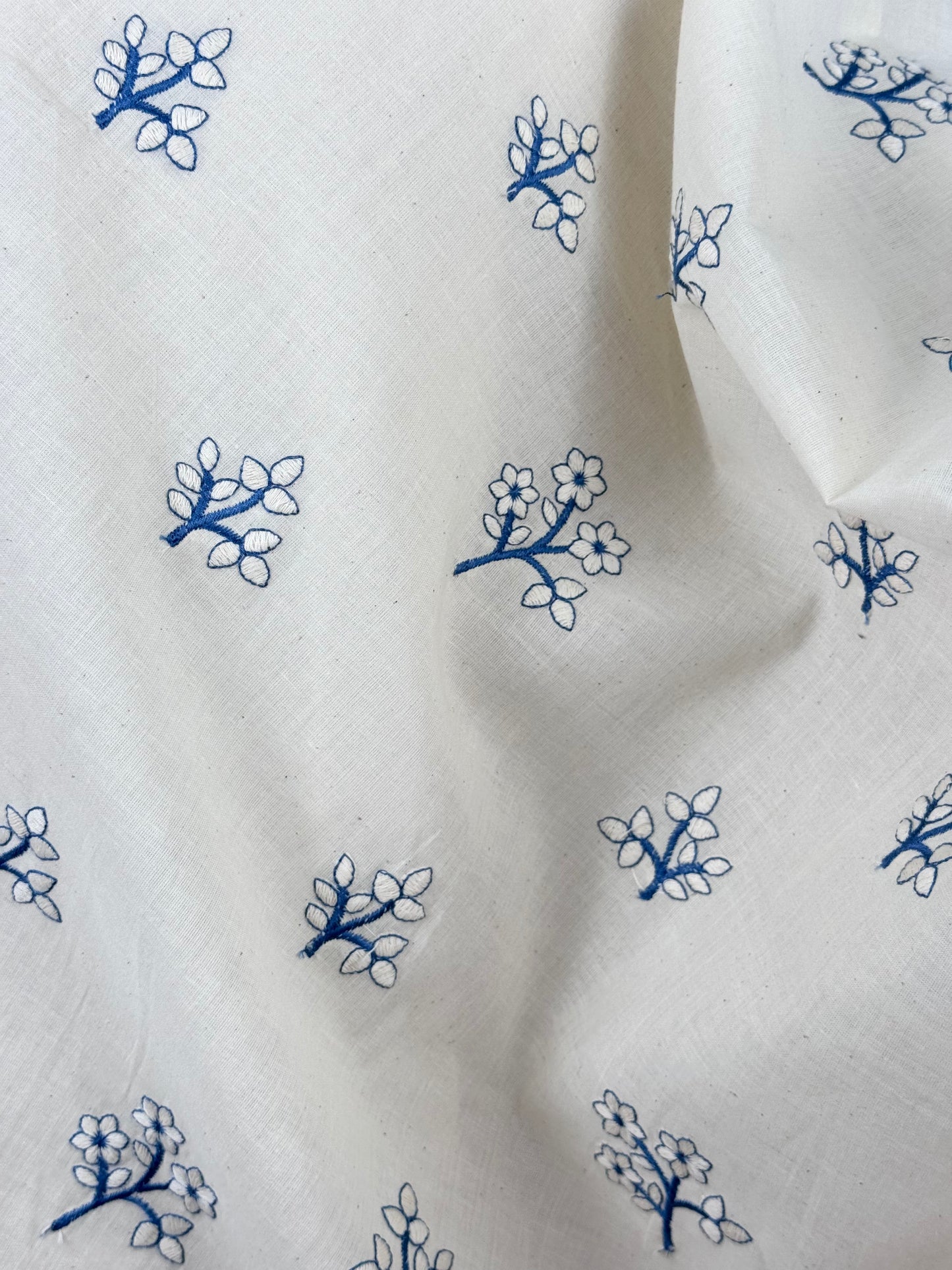 Embroidered Kora Cotton Fabric