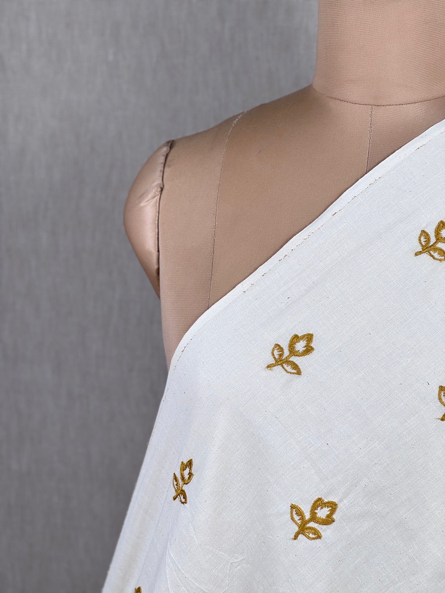 Embroidered Kora Cotton Fabric