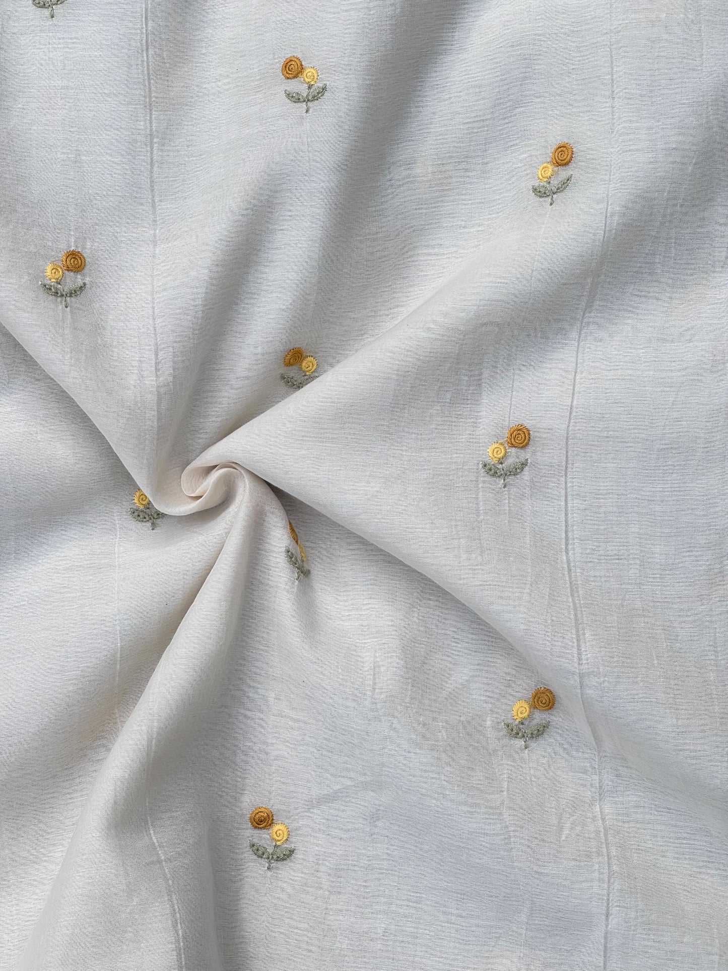 Embroidered 40 gm Banrasi Chanderi Fabric
