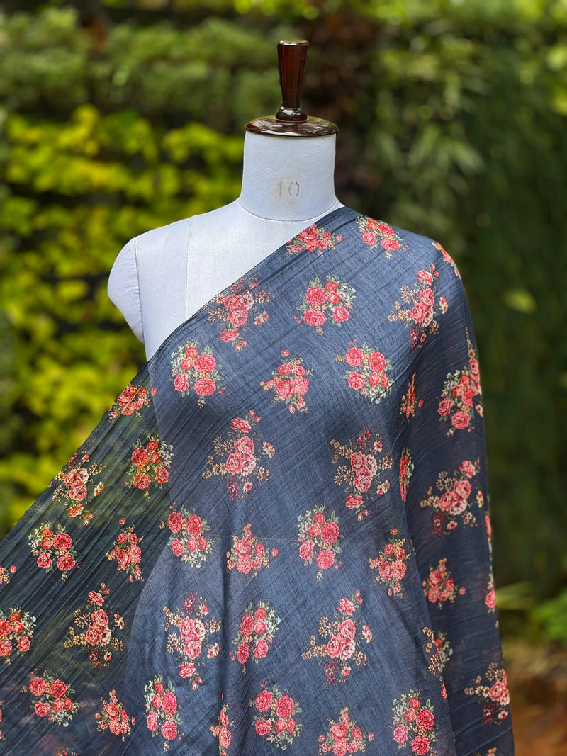 Digital Printed Banarasi Mul Chanderi Fabric