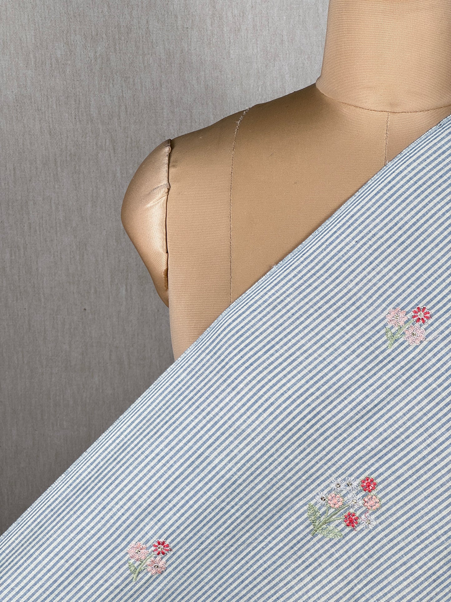 Embroidered Handloom Cotton Fabric