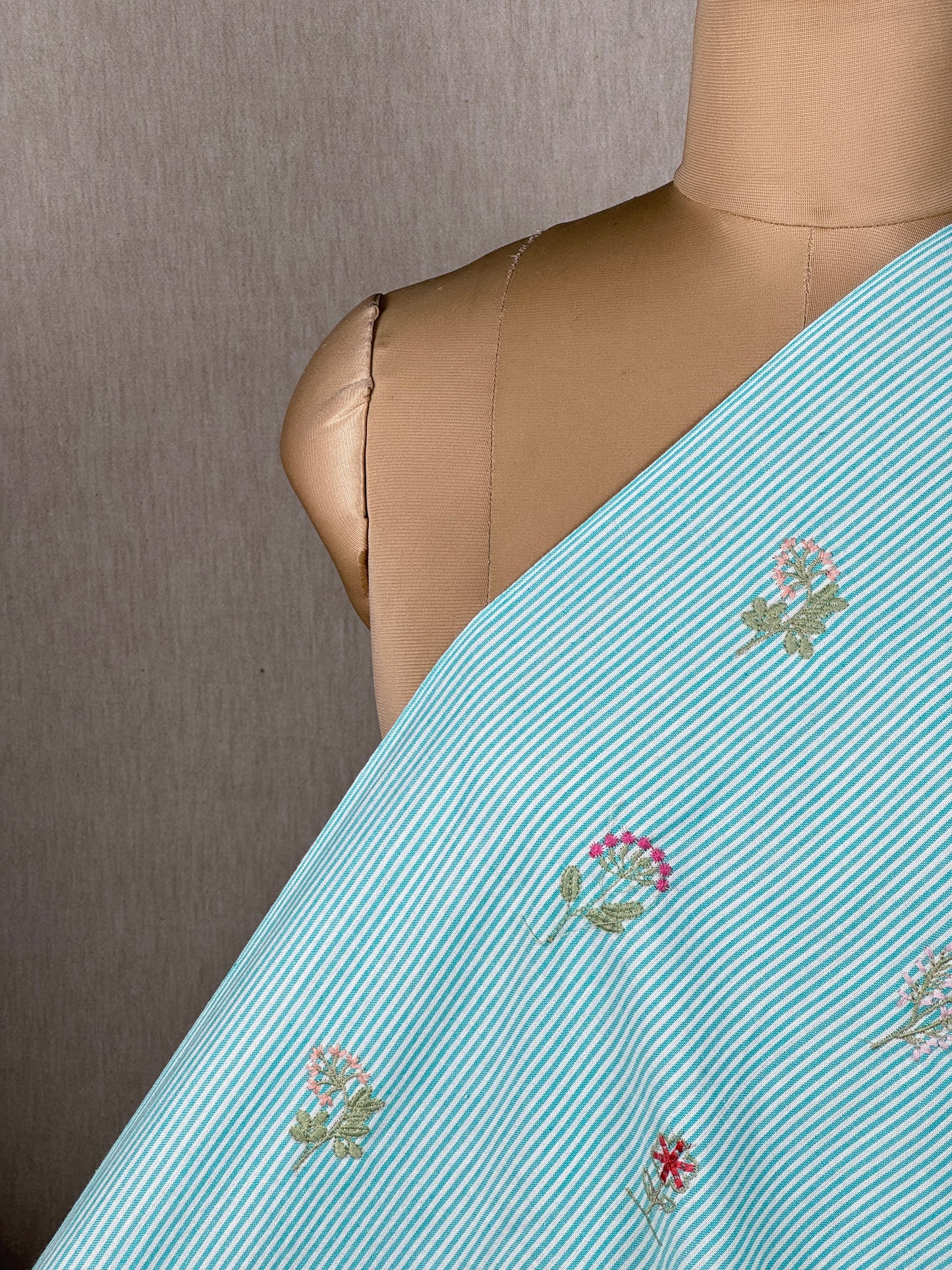 Embroidered Handloom Cotton Fabric