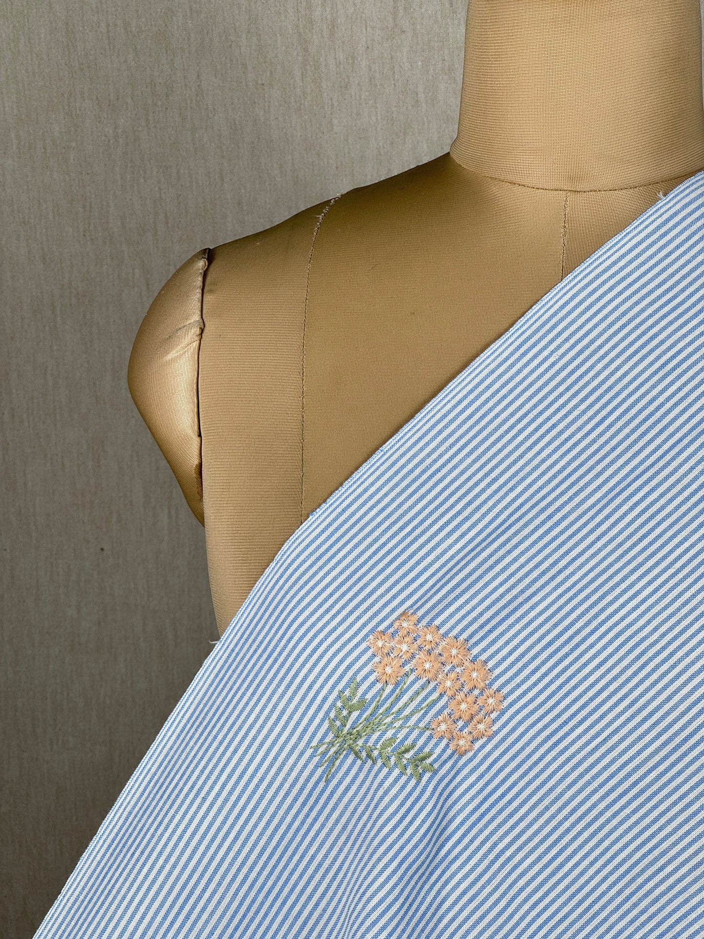 Embroidered Handloom Cotton Fabric