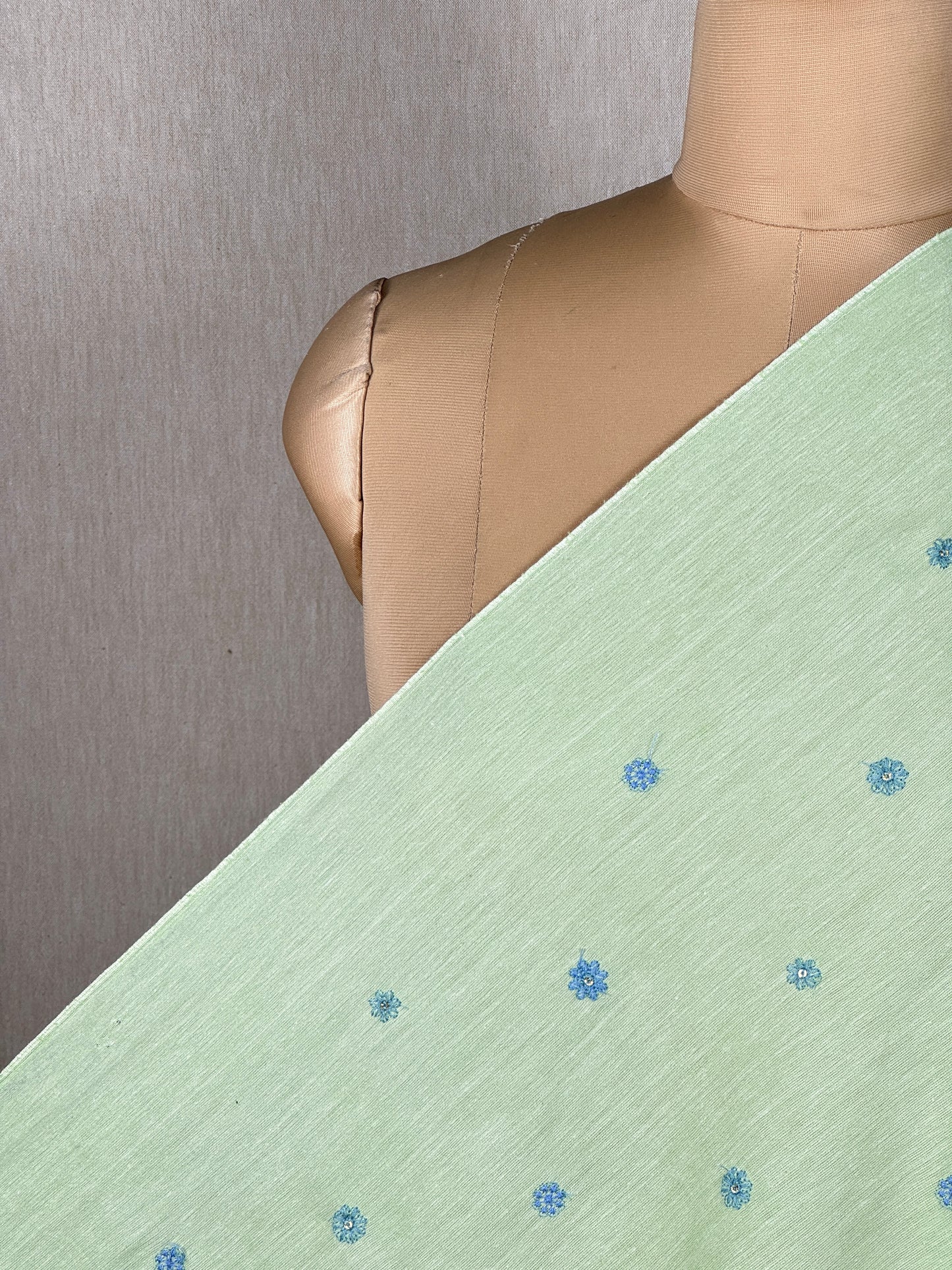 Embroidered Handloom Cotton Fabric