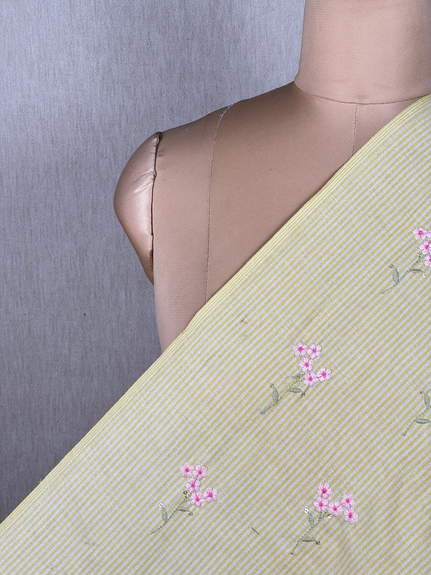 Embroidered Handloom Cotton Fabric