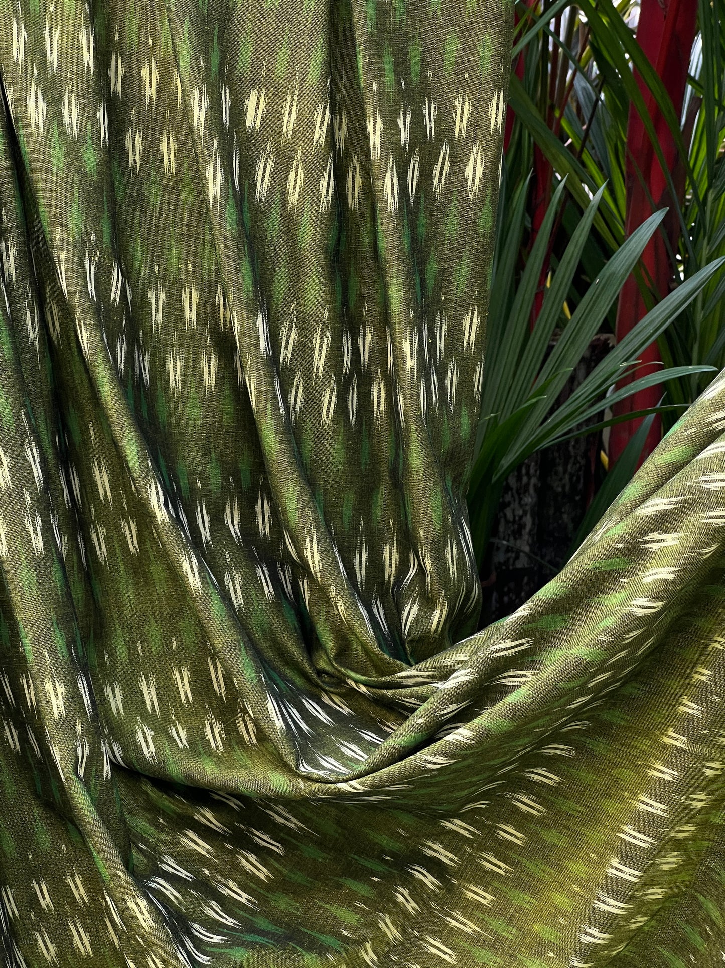 Silk by Cotton Ikat Fabrics