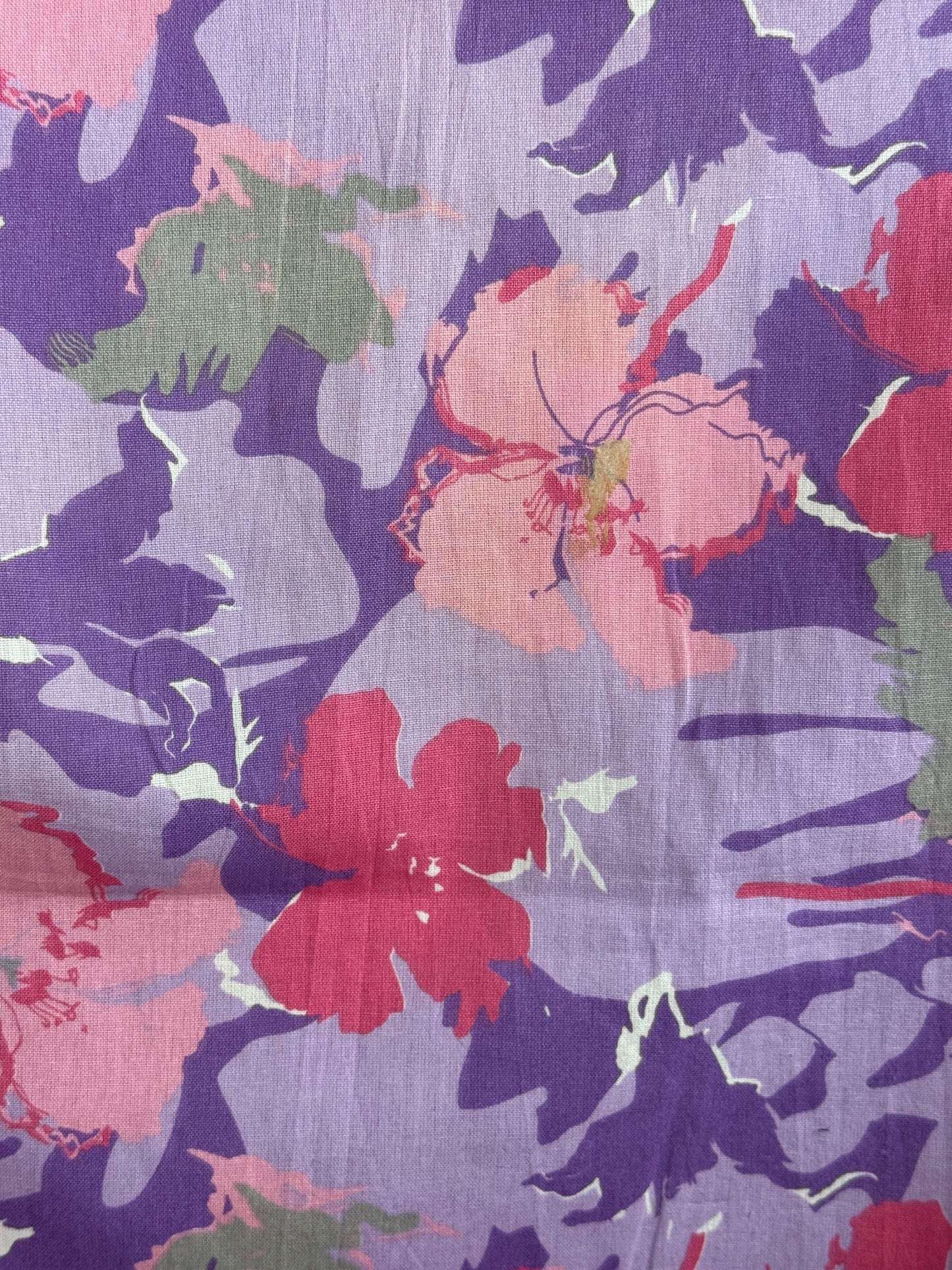 Printed Flax Cotton Fabric