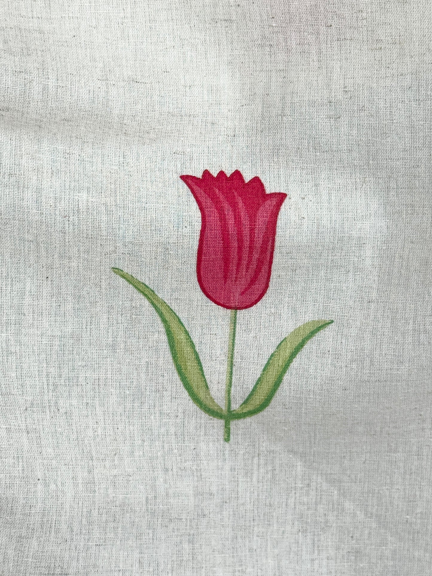 Printed Flax Cotton Fabric