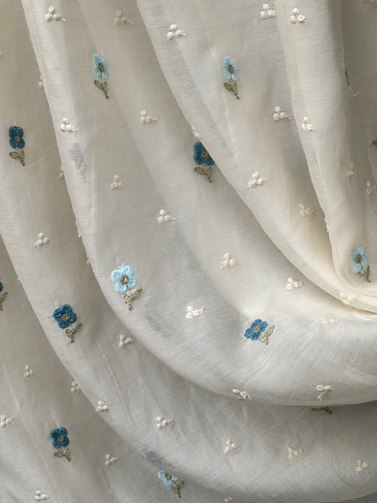 Embroidered 40 gm Banarasi Chanderi Fabric
