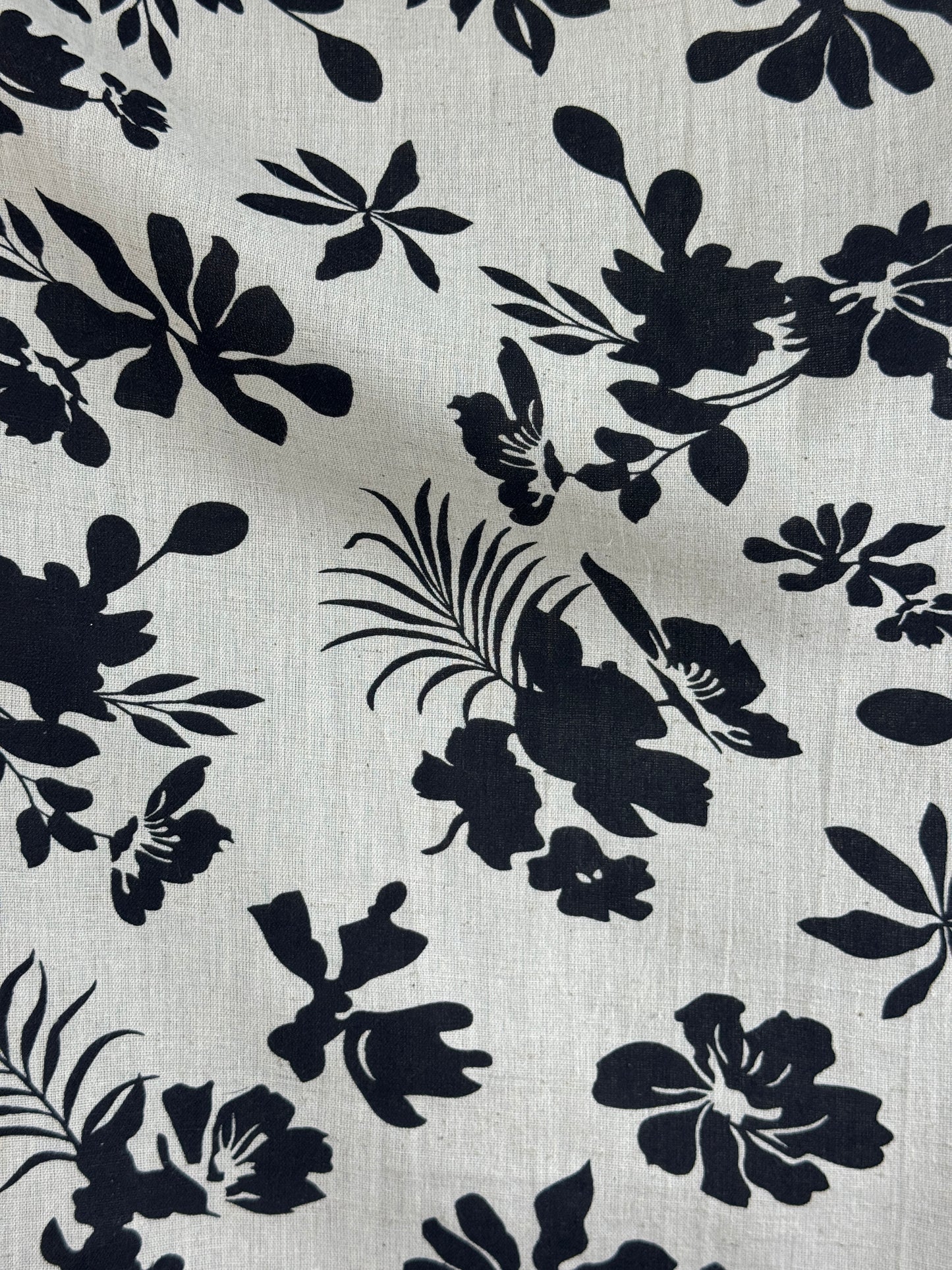 Printed Flax Cotton Fabric