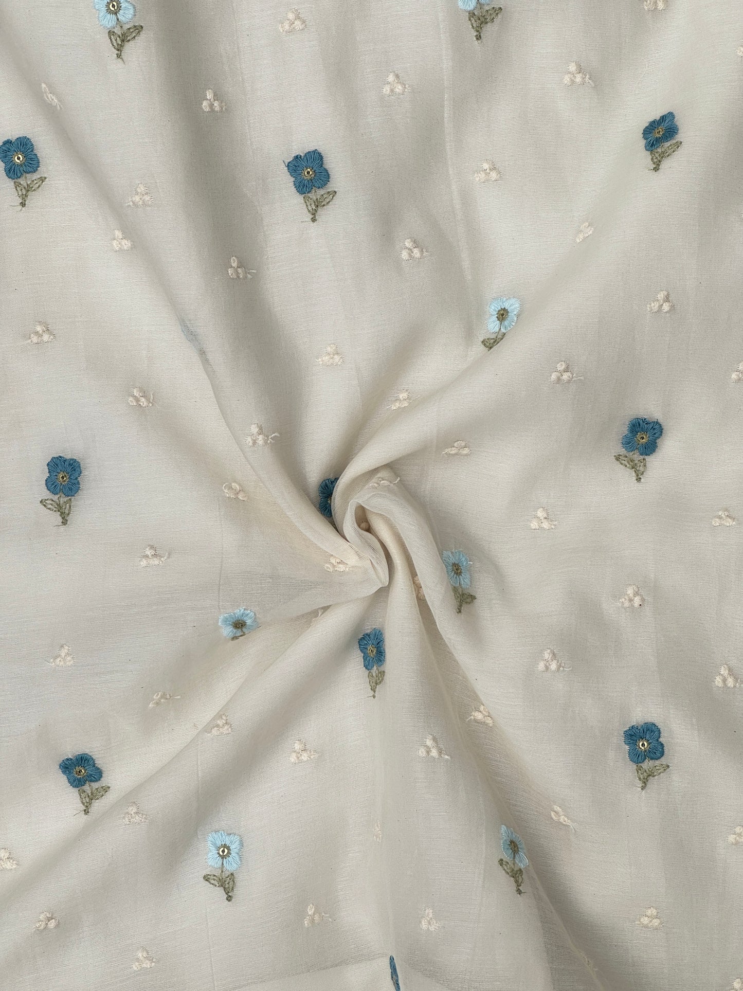 Embroidered 40 gm Banarasi Chanderi Fabric