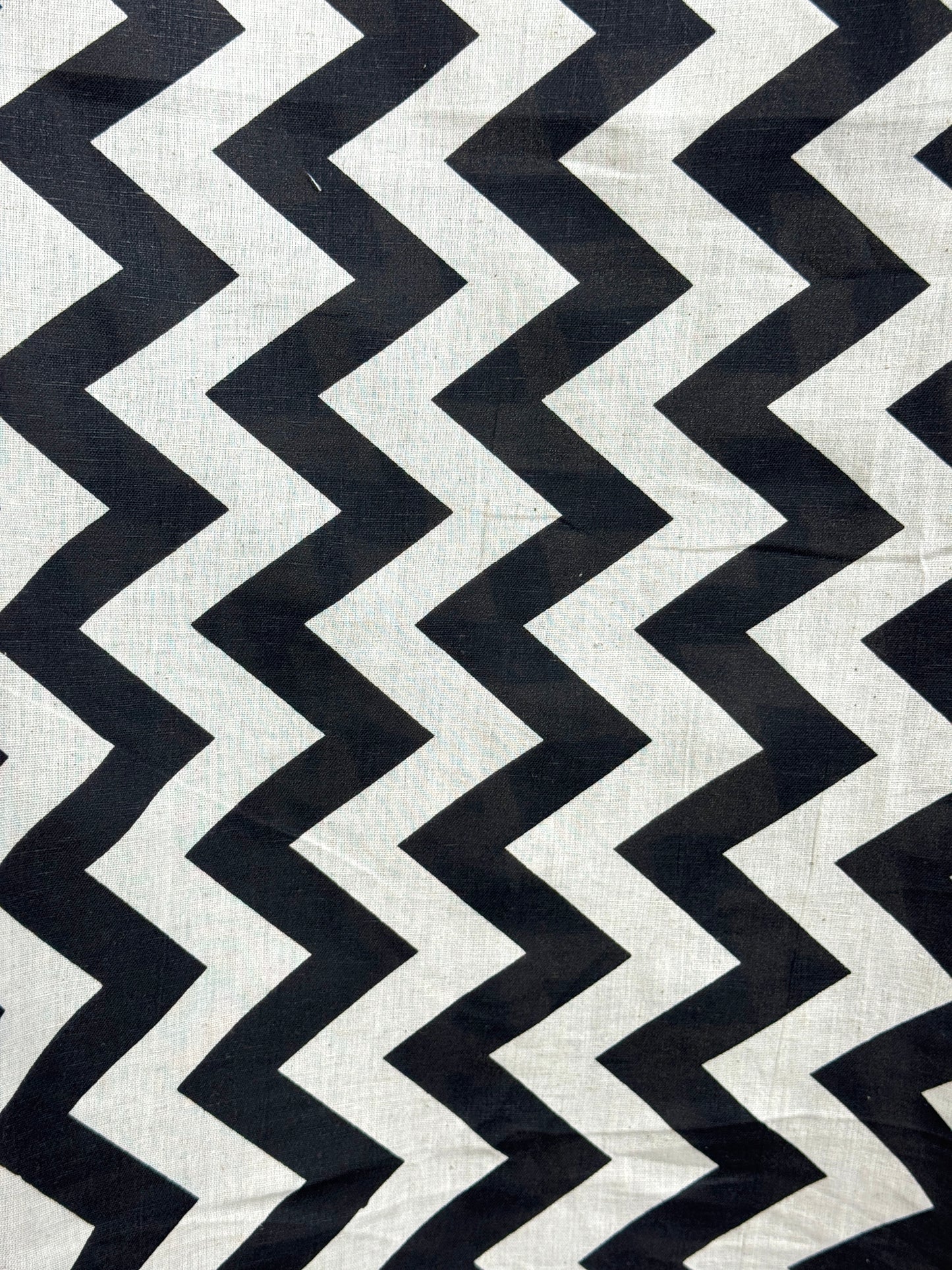 Printed Flax Cotton Fabric