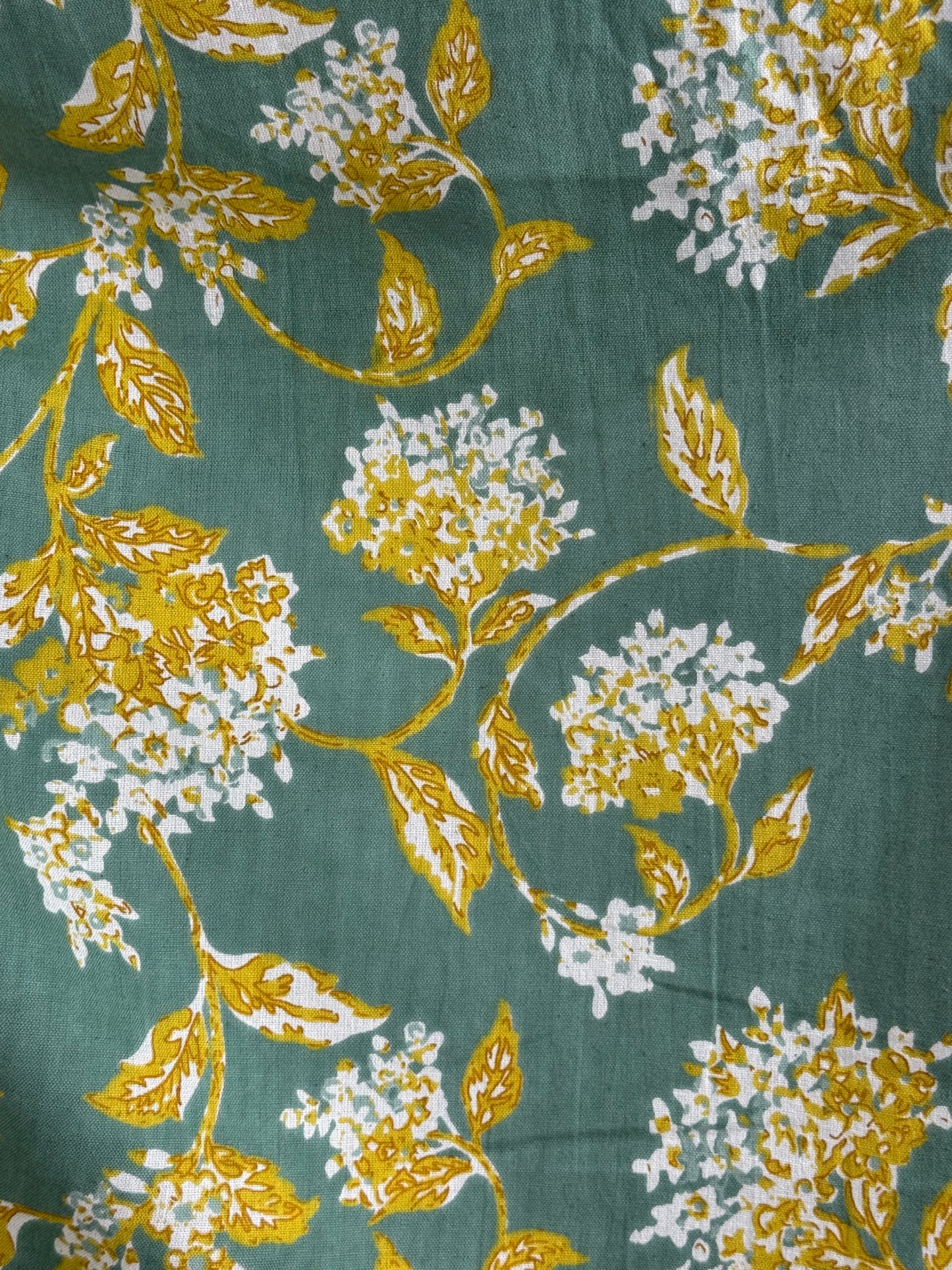 Printed Flax Cotton Fabric