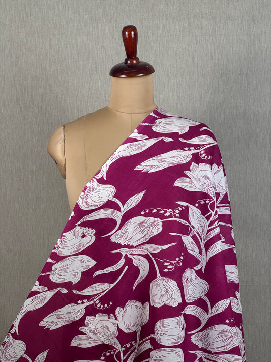 Printed Mulmul Cotton  Fabric