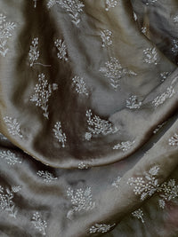 Embroidered 70gm Banarasi Silk Chanderi Fabric