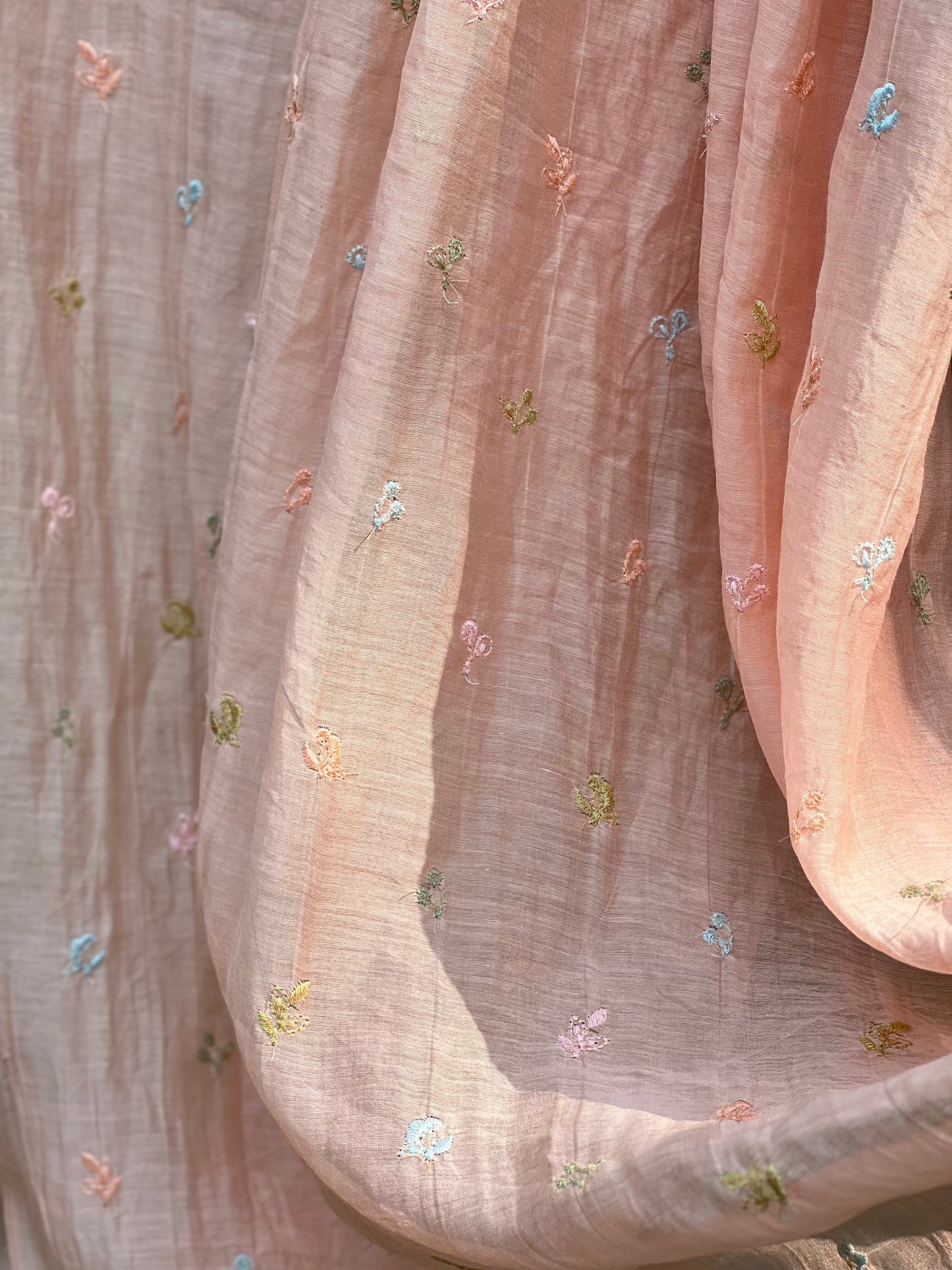 Embroidered 40gm Banarasi Chanderi Fabrics