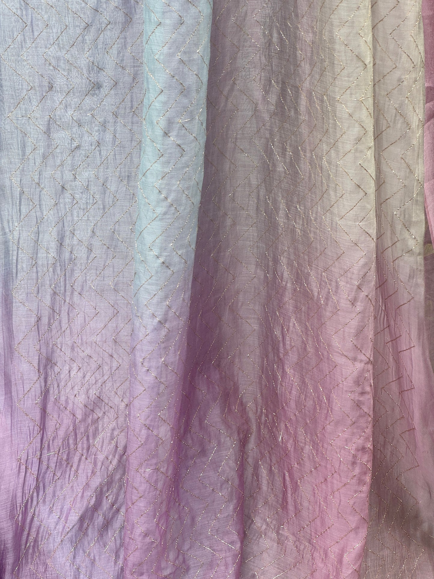 4D Banarasi Silk Chanderi With Zari Gota Work