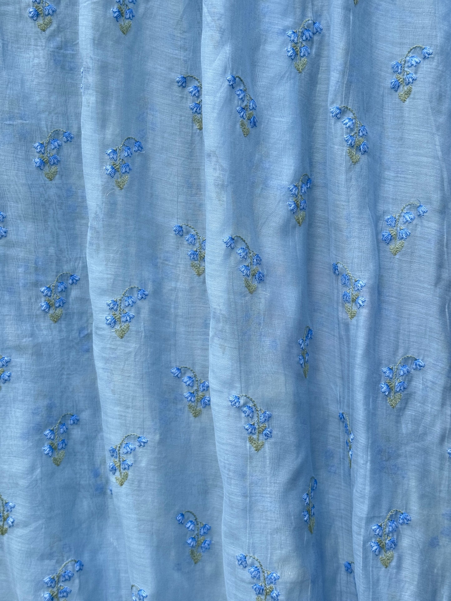 Embroidered 40 gm Banarasi Chanderi Fabric