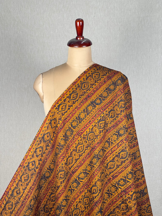 Kalamkari Printed Dobby Cotton Fabric
