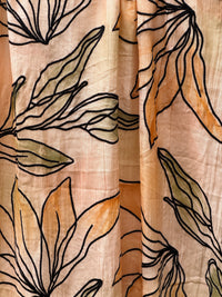 Hand Painted Embroidered 40 gm Banarasi Chanderi Fabric