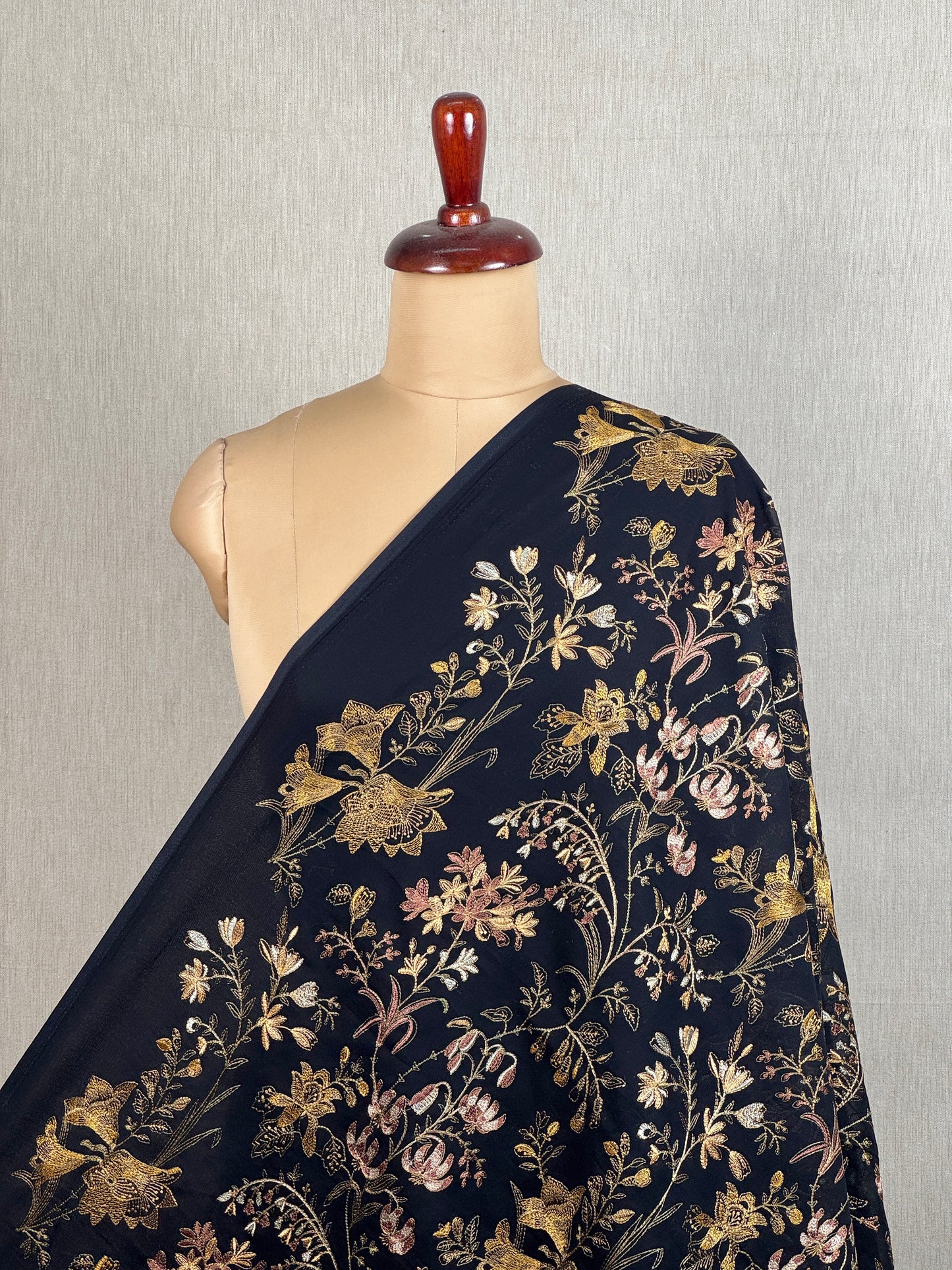 Embroidered Rubia Cotton Fabric