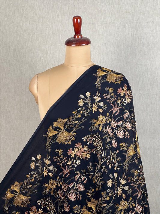 Embroidered Rubia Cotton Fabric