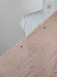 Pearl Embroidered 40gm Banarasi Chanderi Fabrics