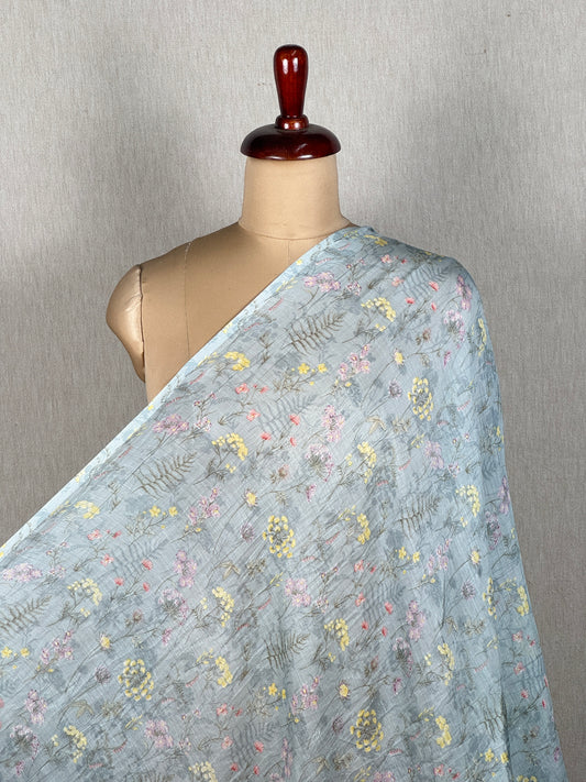 Printed Malai Chanderi Fabric