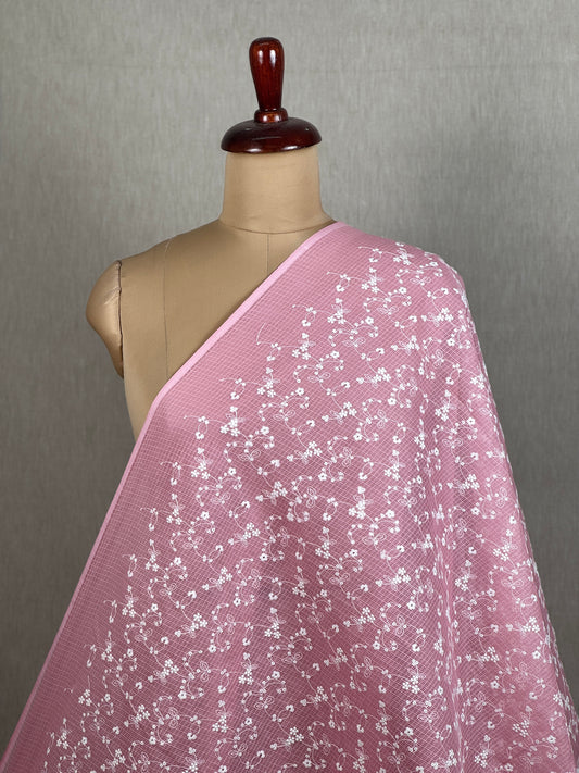 Embroidered Kota Fabric