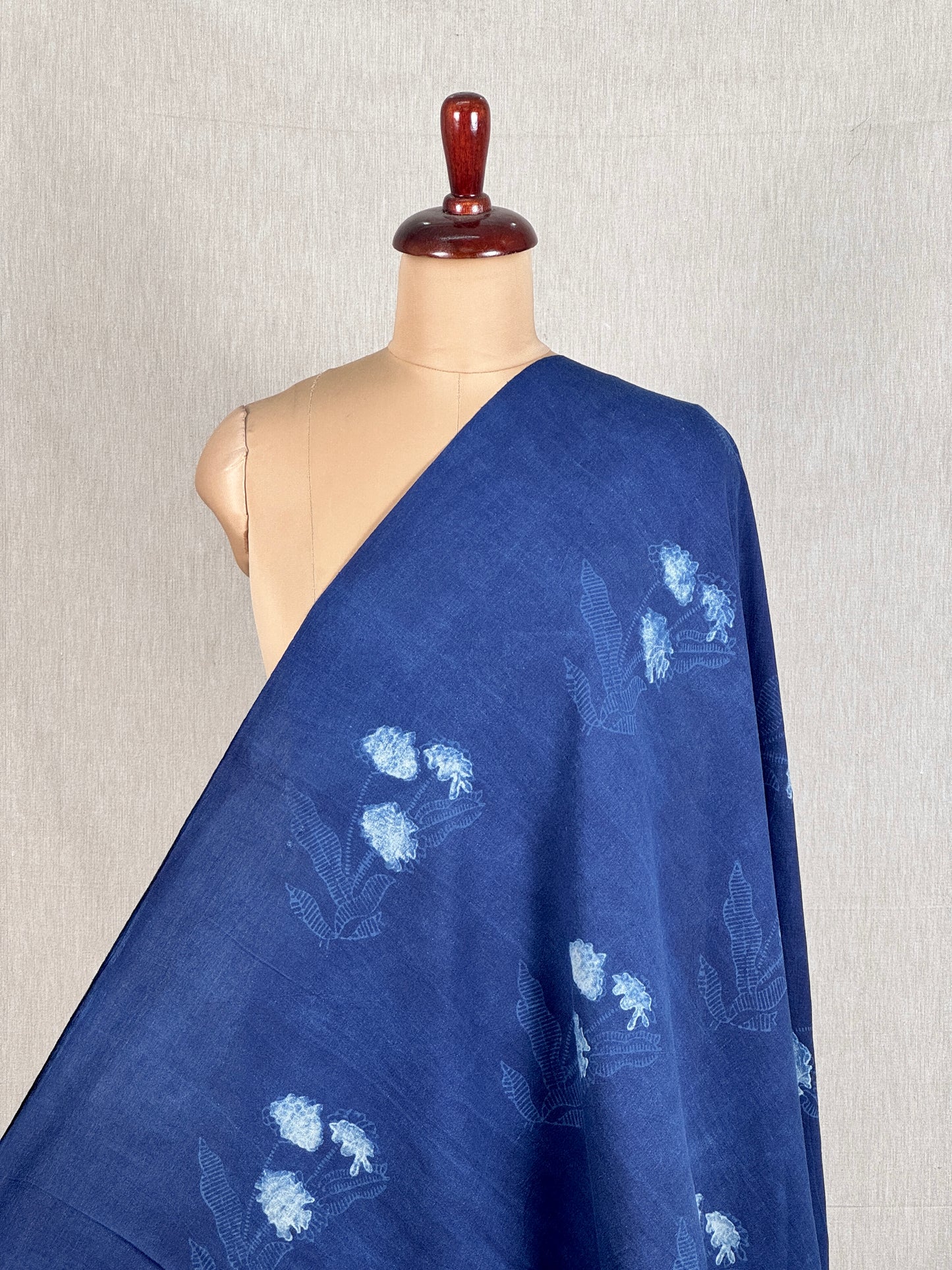 Block Printed On Handloom Khadi Fabric