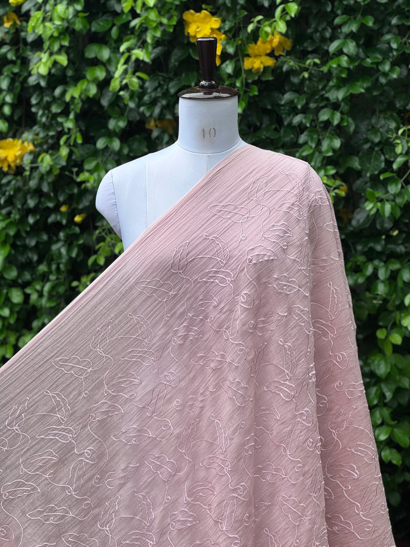Embroidered 40gm Banarasi Chanderi Fabrics