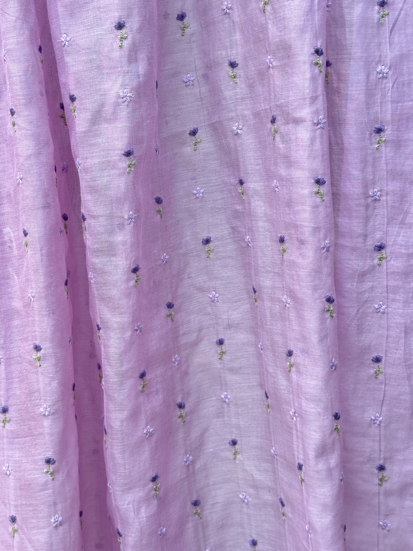 Embroidered 40 gm Banarasi Chanderi Fabric