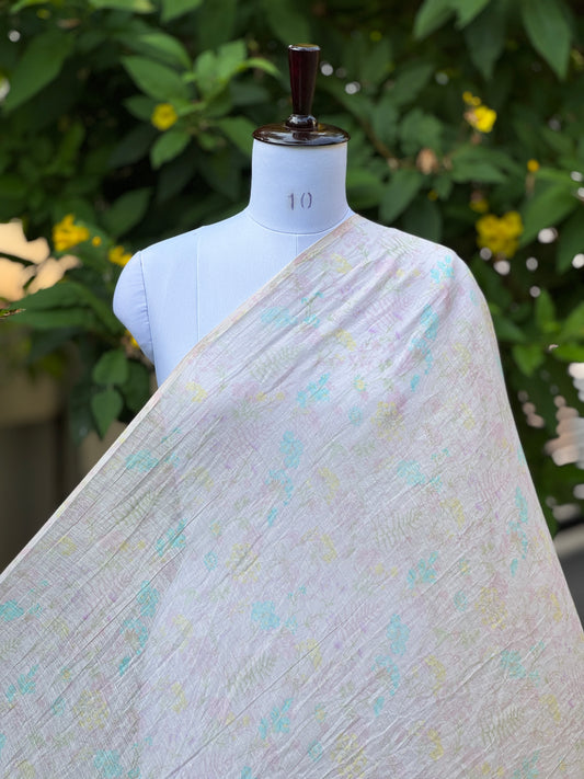 Printed Malai Chanderi Fabric