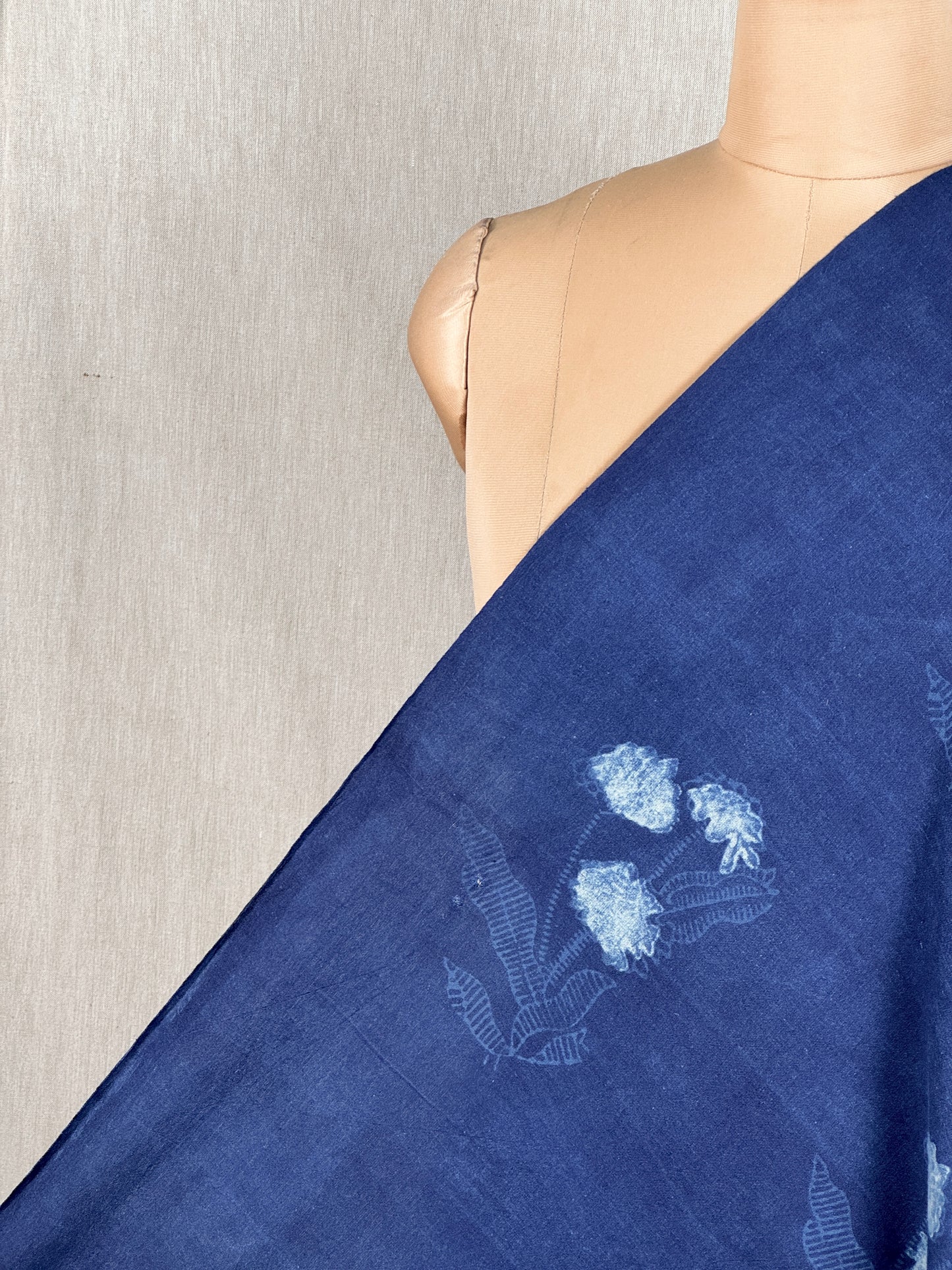 Block Printed On Handloom Khadi Fabric