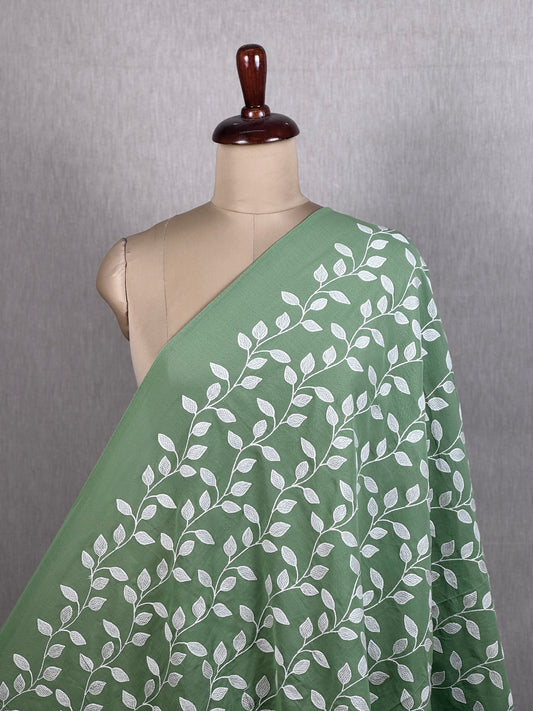 Embroidered Rubia Cotton Fabric
