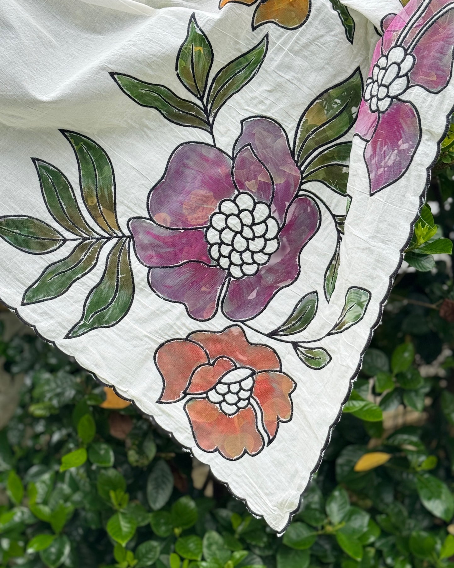 Applique Embroidered Cotton Dupatta