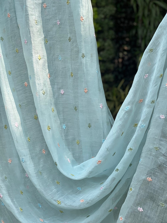 Embroidered 40gm Banarasi Chanderi Fabrics