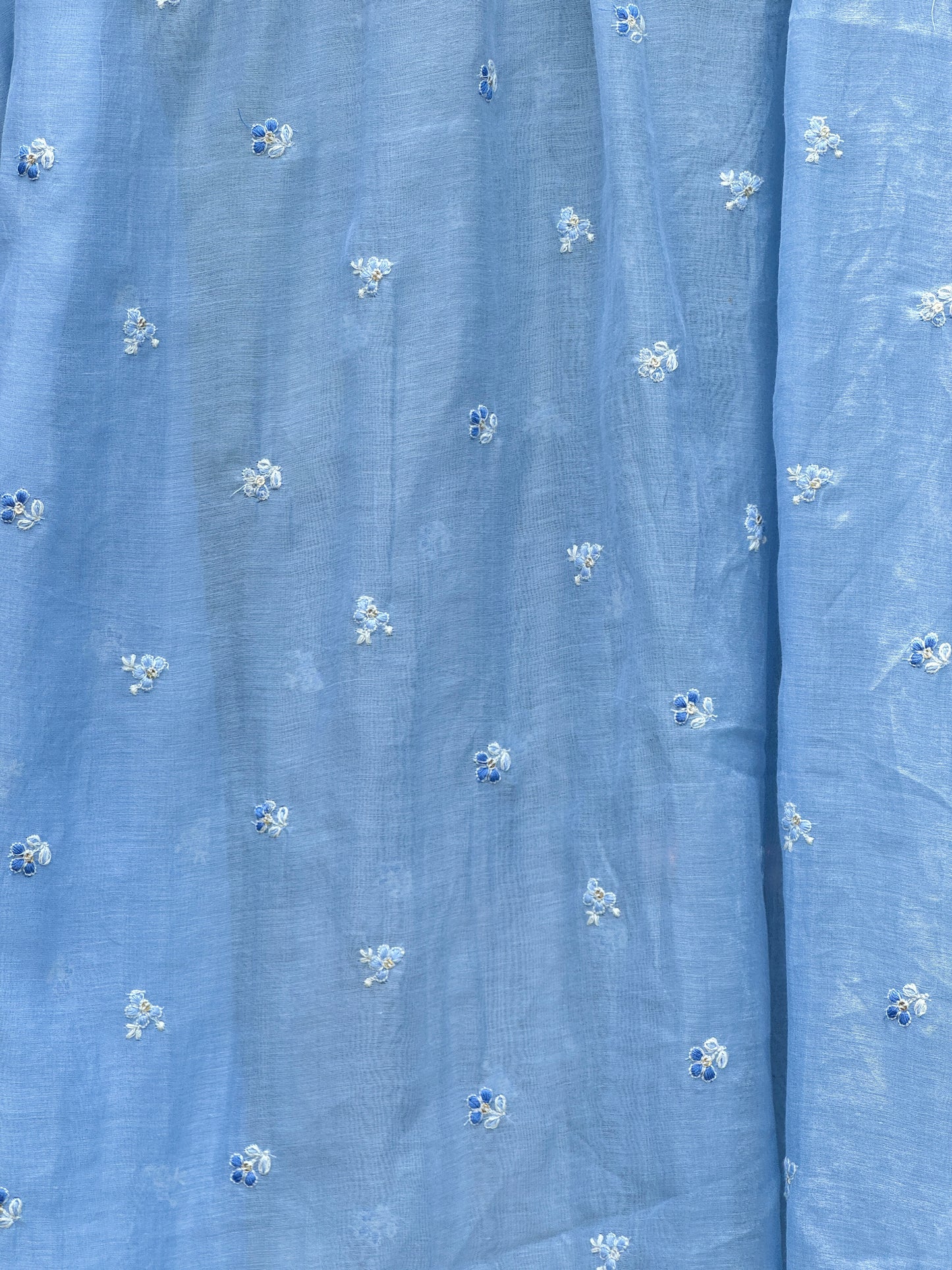 Embroidered 40 gm Banarasi Chanderi Fabric