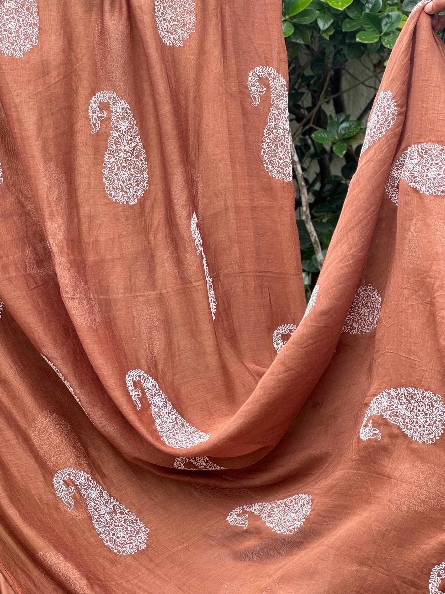 Embroidered 40 gm Banarasi Chanderi Fabric