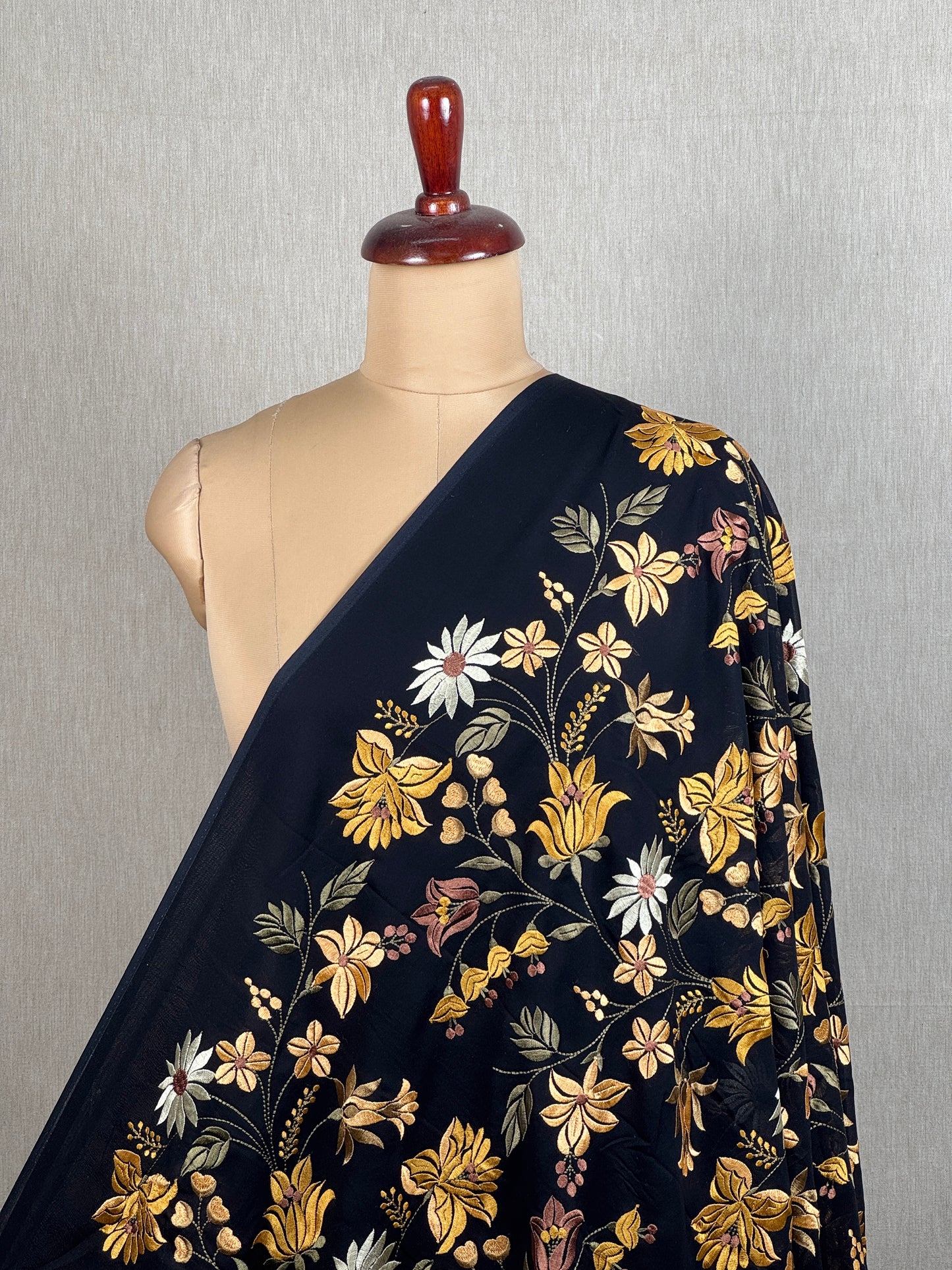Embroidered Rubia Cotton Fabric