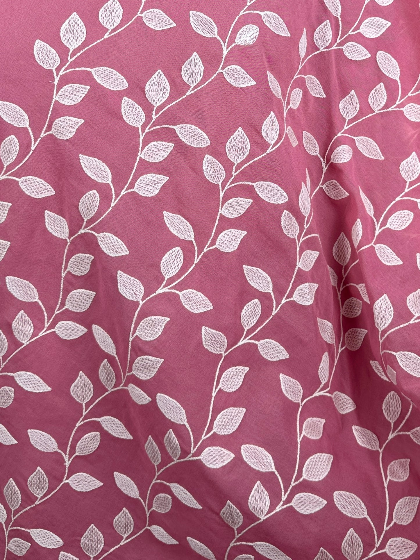 Embroidered Rubia Cotton Fabric