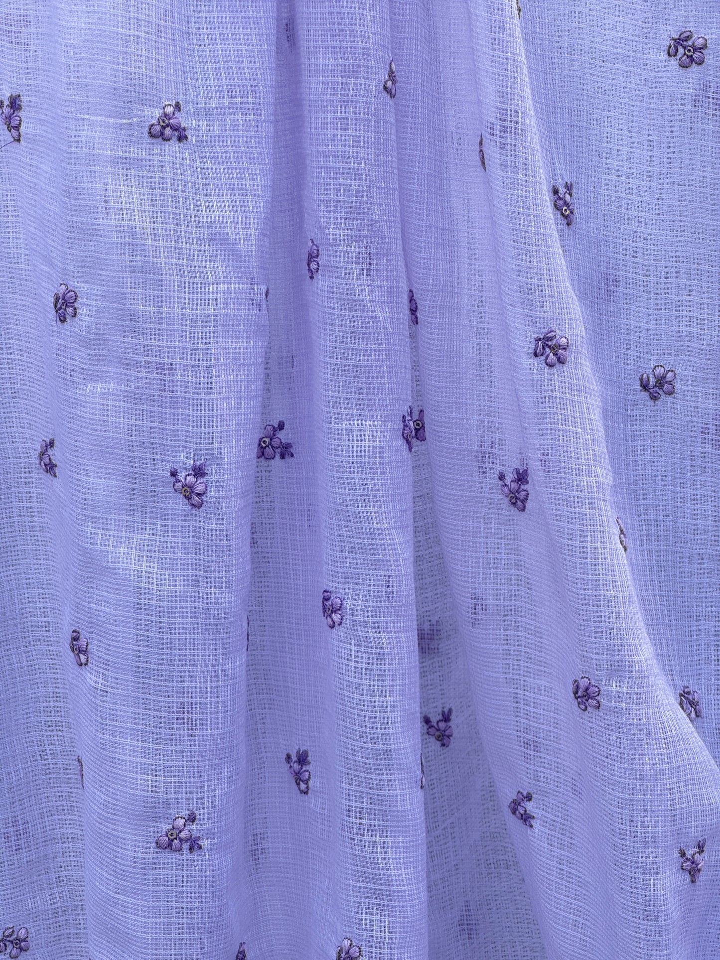 Embroidered Kota Fabric