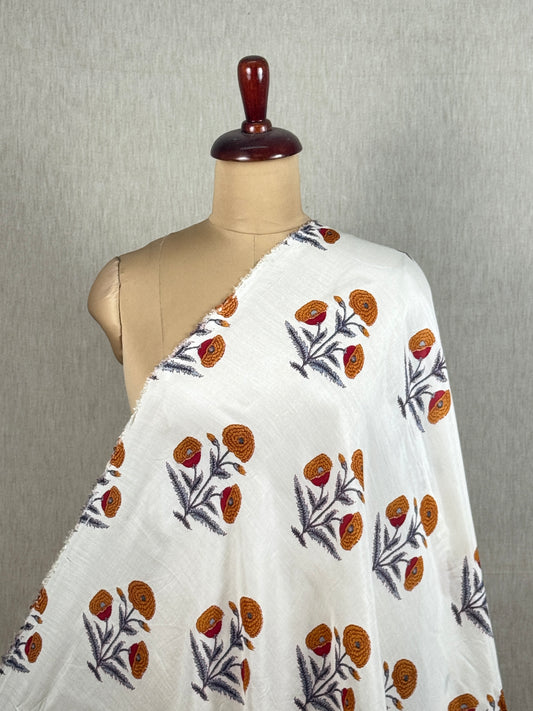 Printed Muslin Fabric