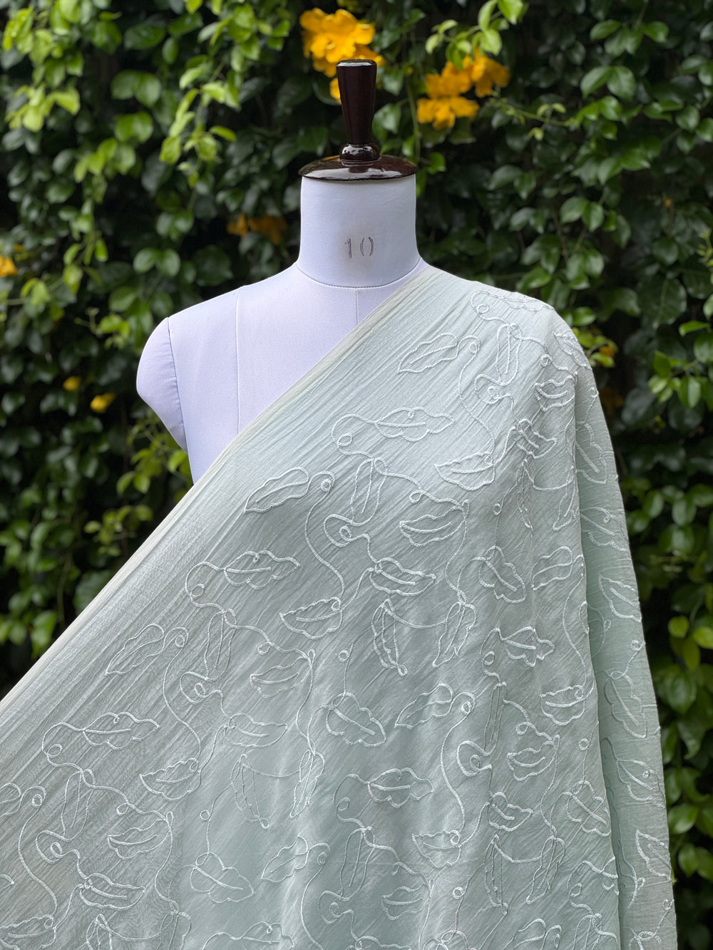 Embroidered 40gm Banarasi Chanderi Fabrics